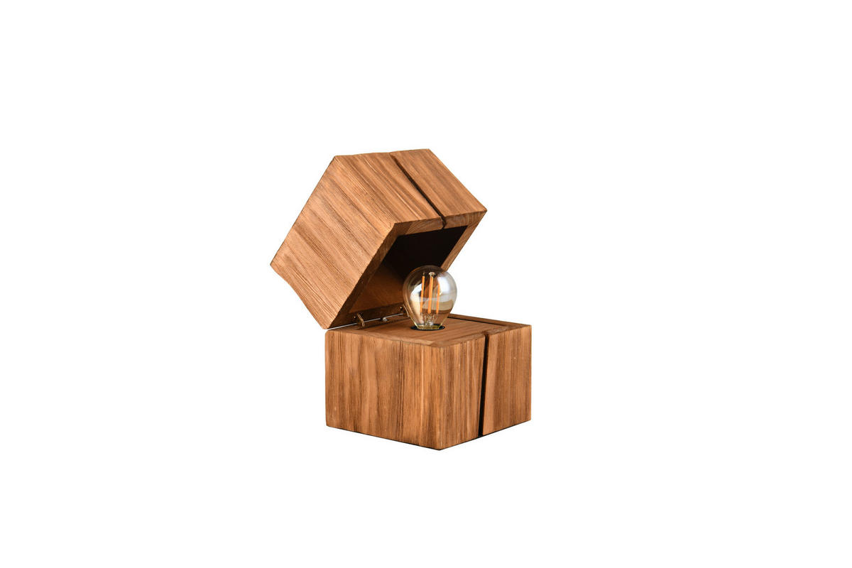 TISCHLEUCHTE Treasure   - Naturfarben, Trend, Holz (12/16/12cm) - Trio Leuchten