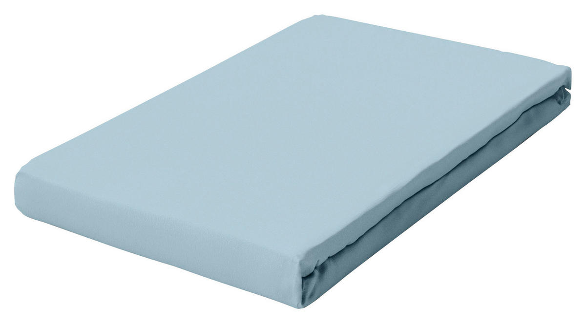 SPANNLEINTUCH 200/200 cm Frottee  - Hellblau, Basics, Textil (200/200cm) - Schlafgut