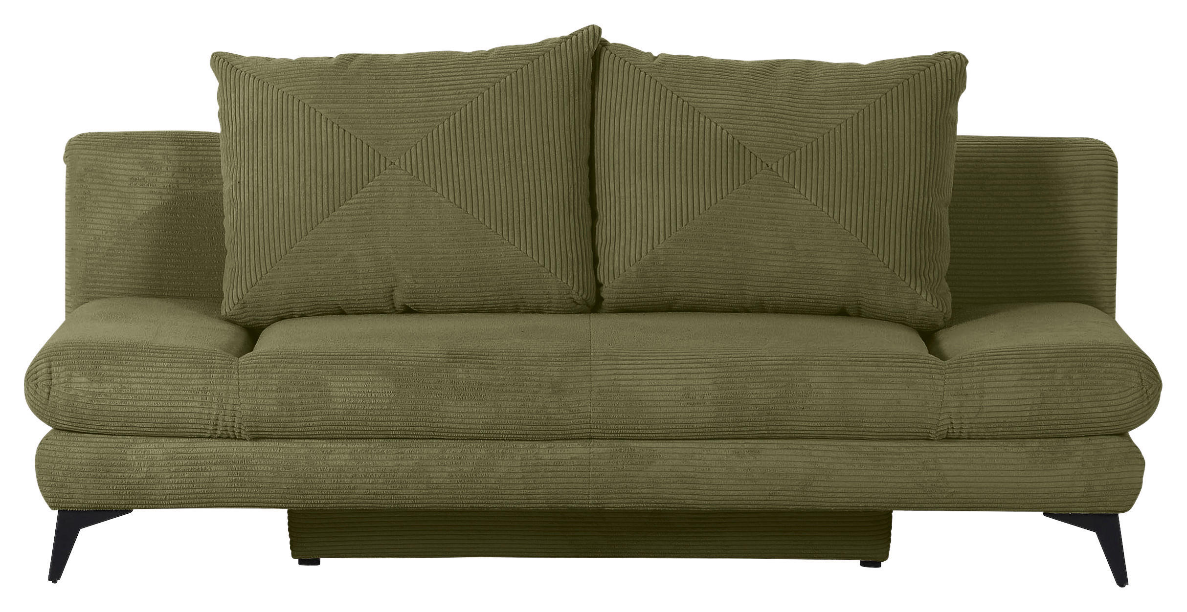 SOFA LEŽAJ tamnozelena  - tamnozelena/crna, Konvencionalno, tekstil/metal (200/78/95cm) - home24