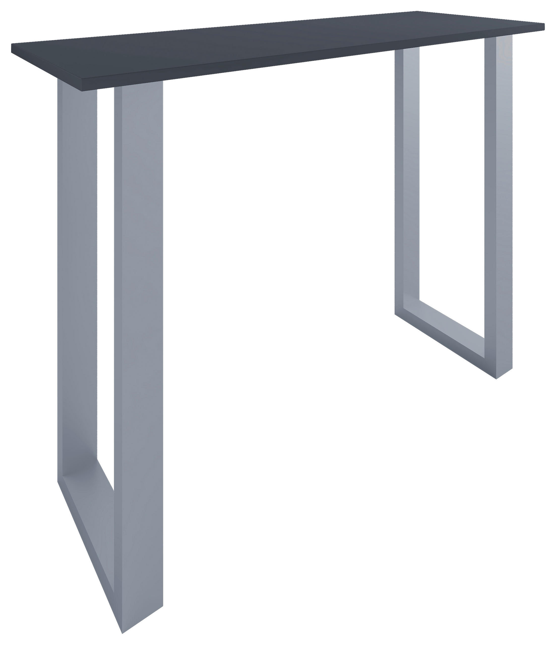 BARTISCH in Metall, Holzwerkstoff 140/102/50 cm   - Anthrazit/Silberfarben, KONVENTIONELL, Holzwerkstoff/Metall (140/102/50cm)