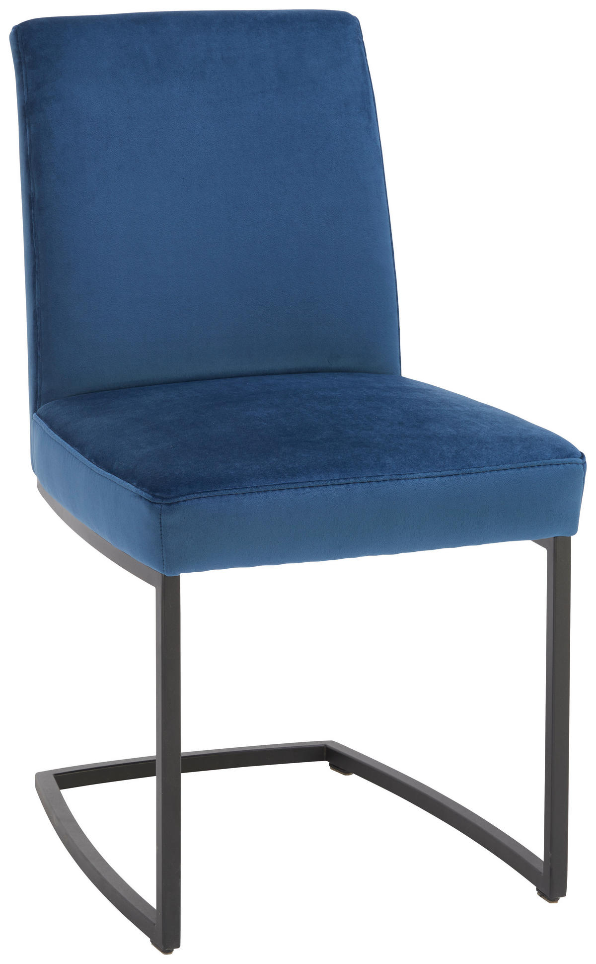 SCHWINGSTUHL  in Velours  - Blau/Schwarz, Design, Textil/Metall (46/88/61cm) - Joop!