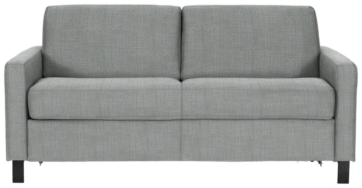SCHLAFSOFA in Webstoff Grau  - Schwarz/Grau, Design, Holz/Textil (184/92/102cm) - Venda