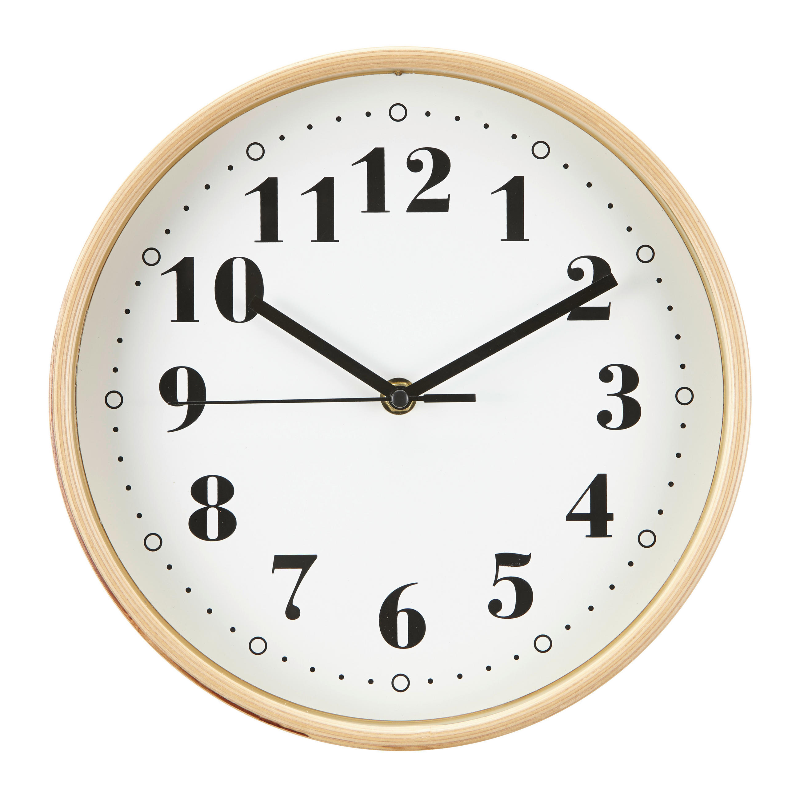 WANDUHR 25 cm   - Hellbraun, Basics, Holz (25cm) - Ambia Home