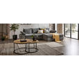 ECKSOFA in Flachgewebe Grau  294/173 cm  - Chromfarben/Weiß, Design, Kunststoff/Textil (294/173cm) - Carryhome