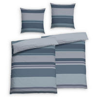 Bettwäsche 2er Set 4-teilig Satin 135/200 cm  - Blau, Basics, Textil (135/200cm) - Florella