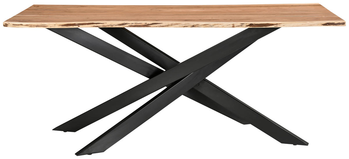 ESSTISCH in Holz, Metall 200/100/76 cm  - Akaziefarben, MODERN, Holz/Metall (200/100/76cm) - Landscape