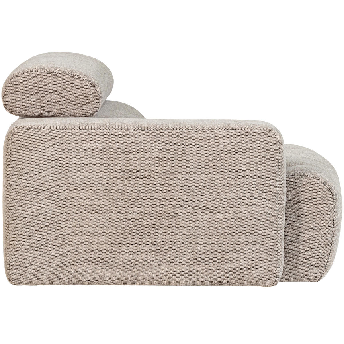 SOFAELEMENT Novi Webstoff Naturfarben  - Schwarz/Naturfarben, Design, Kunststoff/Textil (109/86/113cm) - Livetastic