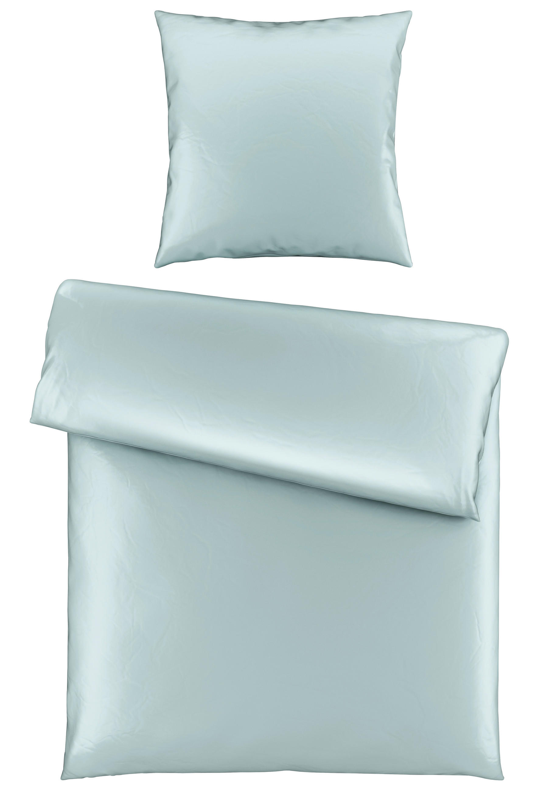 BETTWÄSCHE NIGIRI Satin 155/220 cm - Pastellblau, Basics, Textil (155/220cm) - Bio:Vio