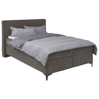 BOXSPRINGBETT 160/200 cm,  in Grau, Topper, Matratzen, H3 = fest  - Schwarz/Grau, Design, Textil/Metall (160/200cm) - Tom Tailor