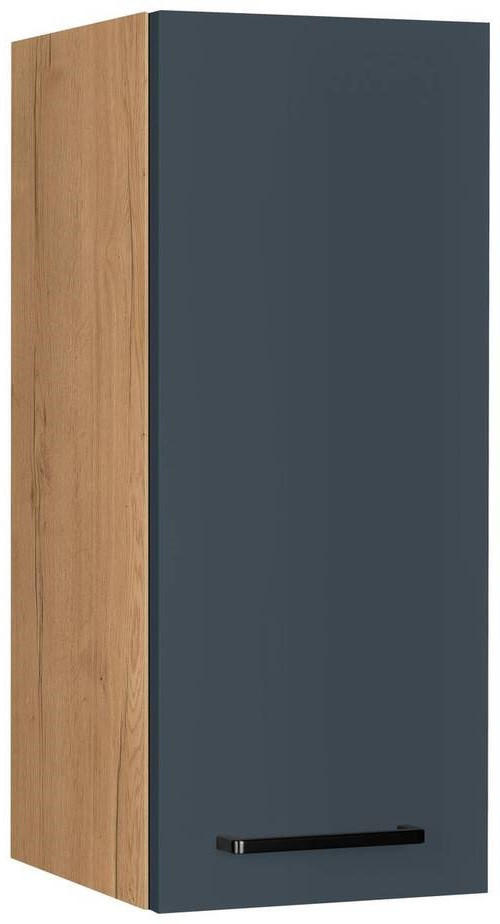 KÜCHENOBERSCHRANK 30/72/35 cm  in Blau, Eichefarben  - Blau/Eichefarben, MODERN, Holzwerkstoff/Metall (30/72/35cm) - Nobilia