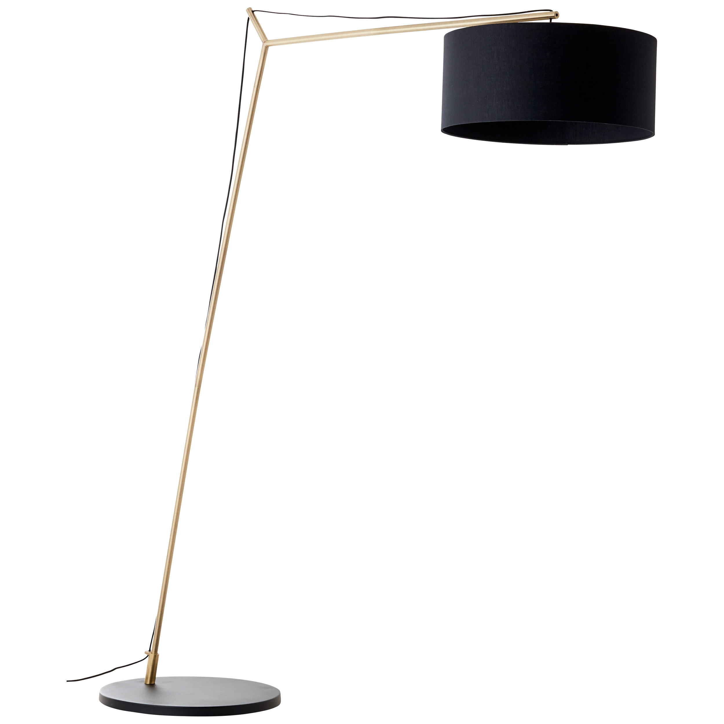 Brilliant Stehleuchte Schwarz, Messing 160x192.5x50 cm