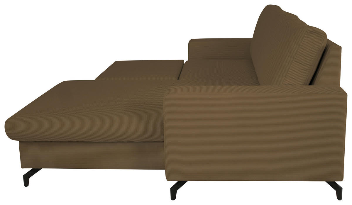 ECKSOFA CLARA Hellbraun Rückenkissen, Bettkasten, Liegefläche im Originalstoff  - Hellbraun, MODERN, Textil (240/177cm) - P & B