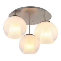DECKENLEUCHTE  41/28.5 cm    - Klar/Chromfarben, Basics, Glas/Metall (41/28.5cm) - Globo