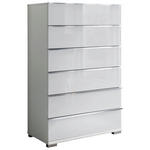 KOMMODE  in 75/120/42 cm  - Chromfarben/Weiß, Basics, Glas/Holzwerkstoff (75/120/42cm) - Venda