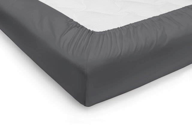 SPANNBETTTUCH 2ER PACK 90/200 cm  - Anthrazit, Basics, Textil (90/200cm)