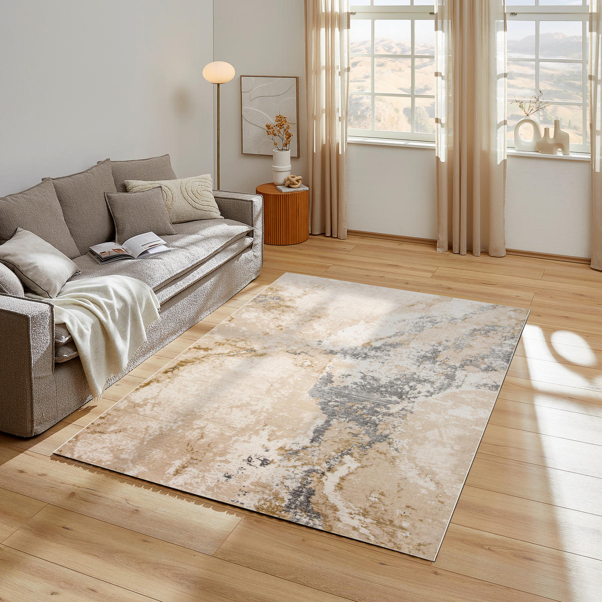 TKANÝ KOBEREC, 160/230 cm béžová - béžová, Design, textil (160/230cm) - Dieter Knoll