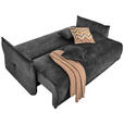 BOXSPRINGSOFA in Chenille Dunkelgrau  - Dunkelgrau/Schwarz, MODERN, Kunststoff/Textil (235/95/108cm) - Hom`in