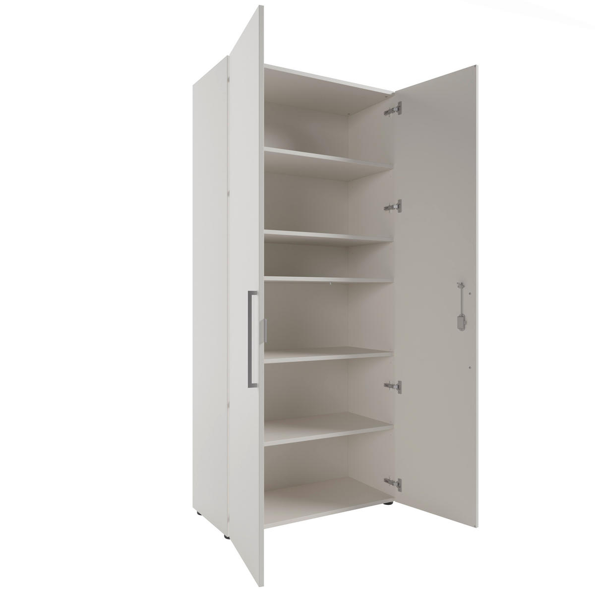 AKTENSCHRANK Weiß  - Weiß, MODERN, Holzwerkstoff (89,8/201/42,9cm) - Novel