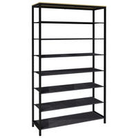 SCHUHREGAL 90/152/30 cm  - Honigeiche/Schwarz, Design, Holzwerkstoff/Metall (90/152/30cm) - MID.YOU
