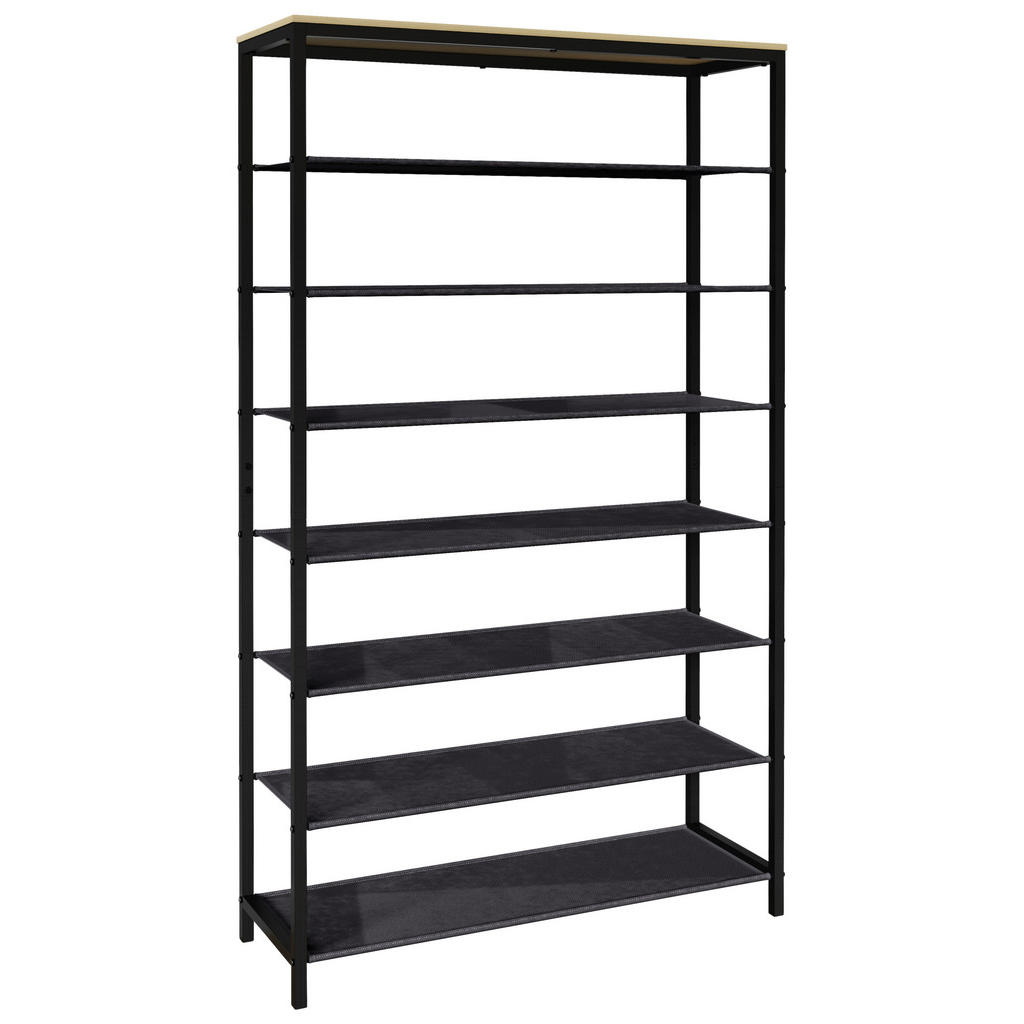 Schuhregal Taliro Schwarz Honigeiche Dekor