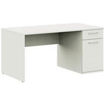 JUGENDSCHREIBTISCH 150/70/72 cm Stauraum, Regal  - Edelstahlfarben/Weiß, Design, Holzwerkstoff/Metall (150/70/72cm) - Cantus