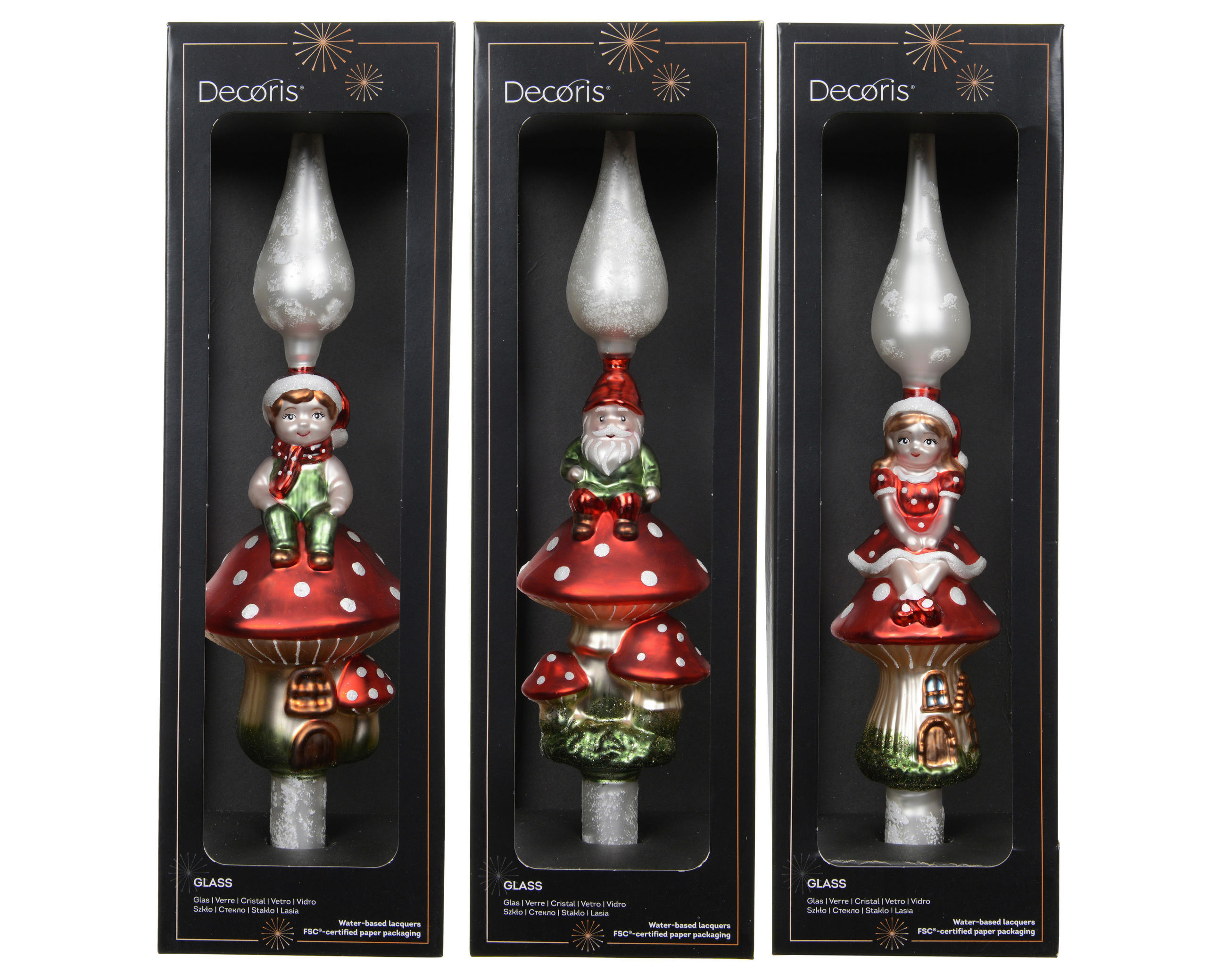 CHRISTBAUMSPITZE  - Multicolor, Basics, Glas (7/7/31cm)