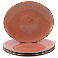 STEAKTELLERSET Vintage Nature Umbra 4-teilig  - Rostfarben, Basics, Keramik - Creatable