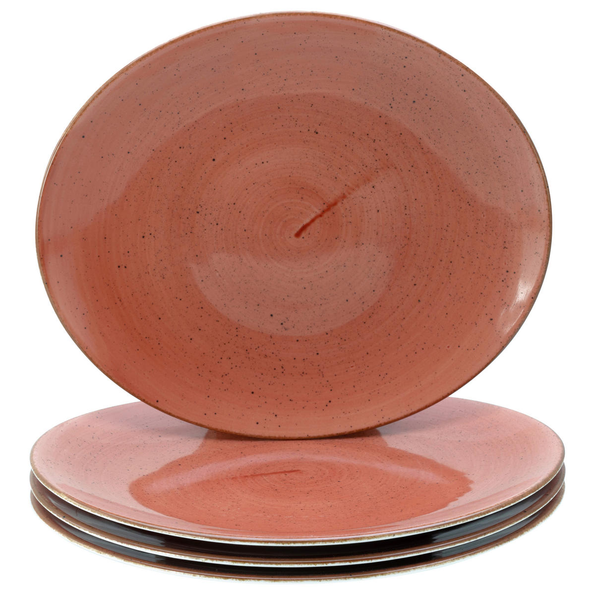 STEAKTELLERSET Vintage Nature Umbra 4-teilig  - Rostfarben, Basics, Keramik - Creatable