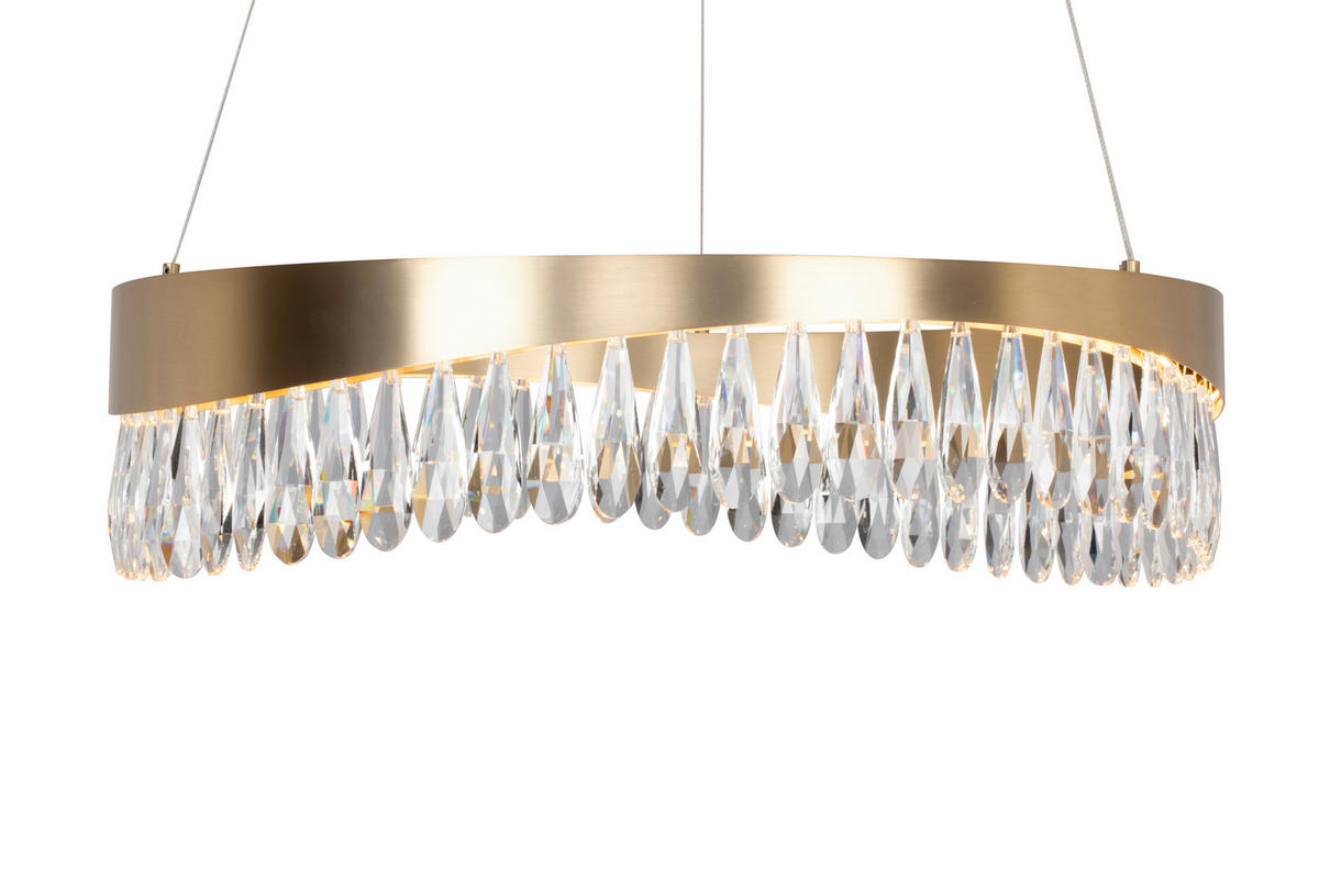 LED-HÄNGELEUCHTE 60/150 cm   - Goldfarben, Design, Metall (60/150cm) - Glandor