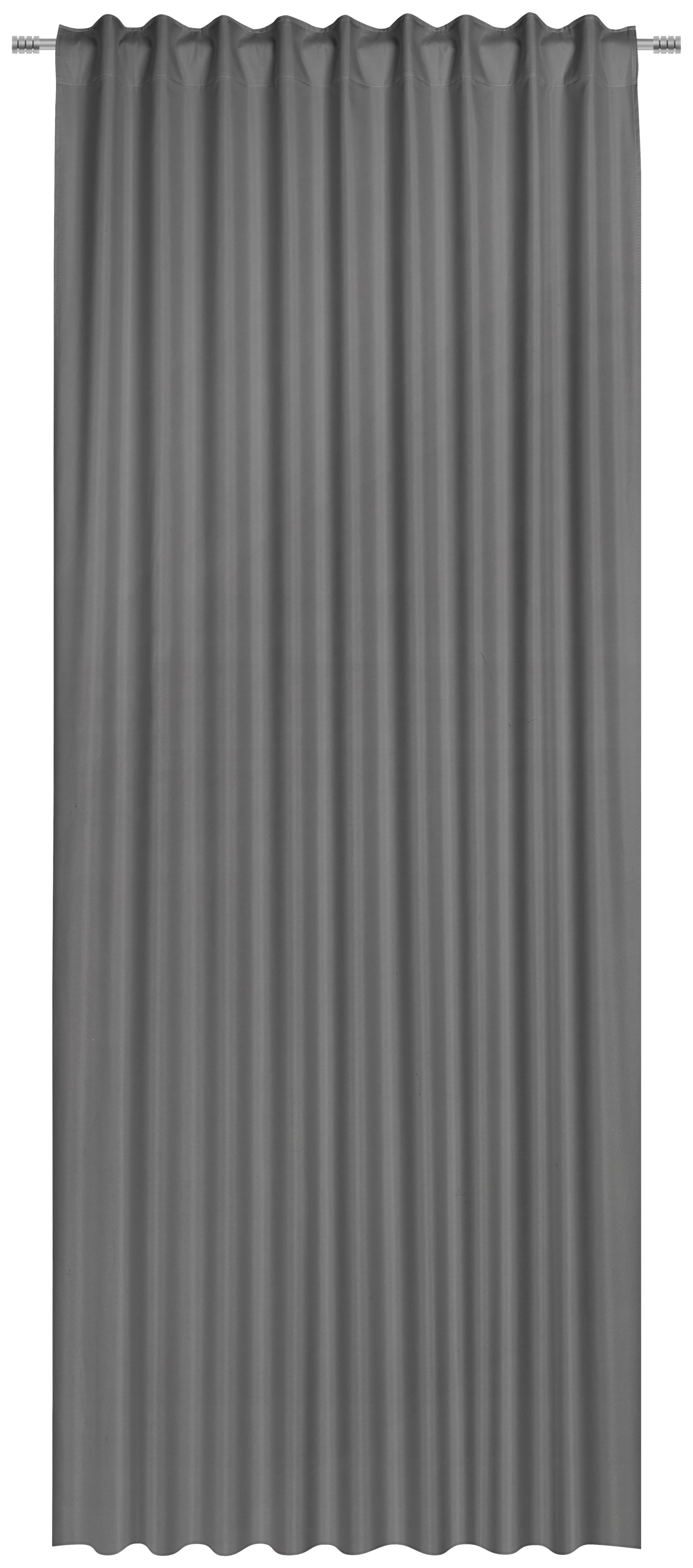 HOTOVÝ ZÁVES, black-out (neprepúšťa svetlo), 135/300 cm - sivá, Basics, textil (135/300cm) - Esposa