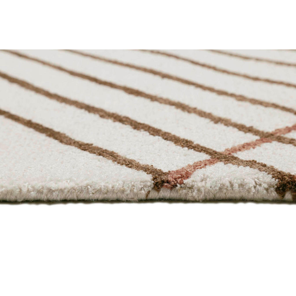 Thumbnail - Esprit Tuftteppich Bass, Braun, Schwarz, Beige, Textil, geometrisch, rechteckig, 140x200 cm, GoodWeave, für Fußbodenheiz...