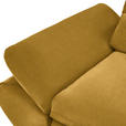 ECKSOFA  in Flachgewebe Gelb  341/204 cm  - Gelb/Schwarz, Design, Textil/Metall (341/204cm) - Xora