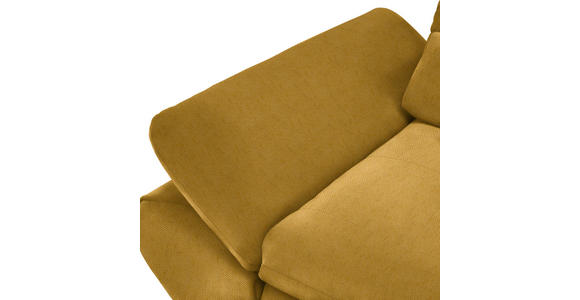 ECKSOFA  in Flachgewebe Gelb  341/204 cm  - Gelb/Schwarz, Design, Textil/Metall (341/204cm) - Xora