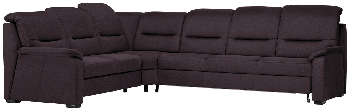 ECKSOFA in Mikrofaser Anthrazit  - Anthrazit/Schwarz, Konventionell, Holz/Textil (245/303cm) - Beldomo Comfort