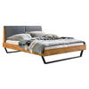BETT 140/200 cm  in Anthrazit, Eichefarben  - Eichefarben/Anthrazit, Natur, Holz/Metall (140/200cm) - Hasena