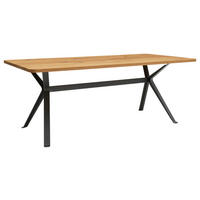 ESSTISCH Asteiche massiv rechteckig Eichefarben  - Eichefarben/Anthrazit, Design, Holz/Metall (200/100/77cm) - Musterring