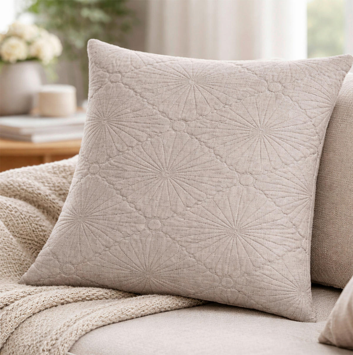 ZIERKISSEN  45/45 cm   - Taupe, Basics, Textil (45/45cm) - Novel