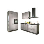 ECKKÜCHE 120/220 cm  in Hellgrau, Graphitfarben, Schwarz  - Chromfarben/Hellgrau, Design, Holzwerkstoff/Metall (120/220cm) - Xora