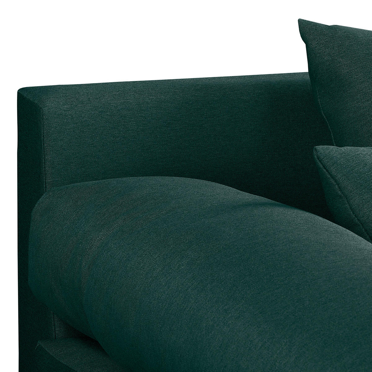 ECKSOFA Naomi in Mikrofaser Petrol Rückenkissen  243/284 cm  - Petrol/Schwarz, Design, Kunststoff/Textil (243/284cm) - P & B
