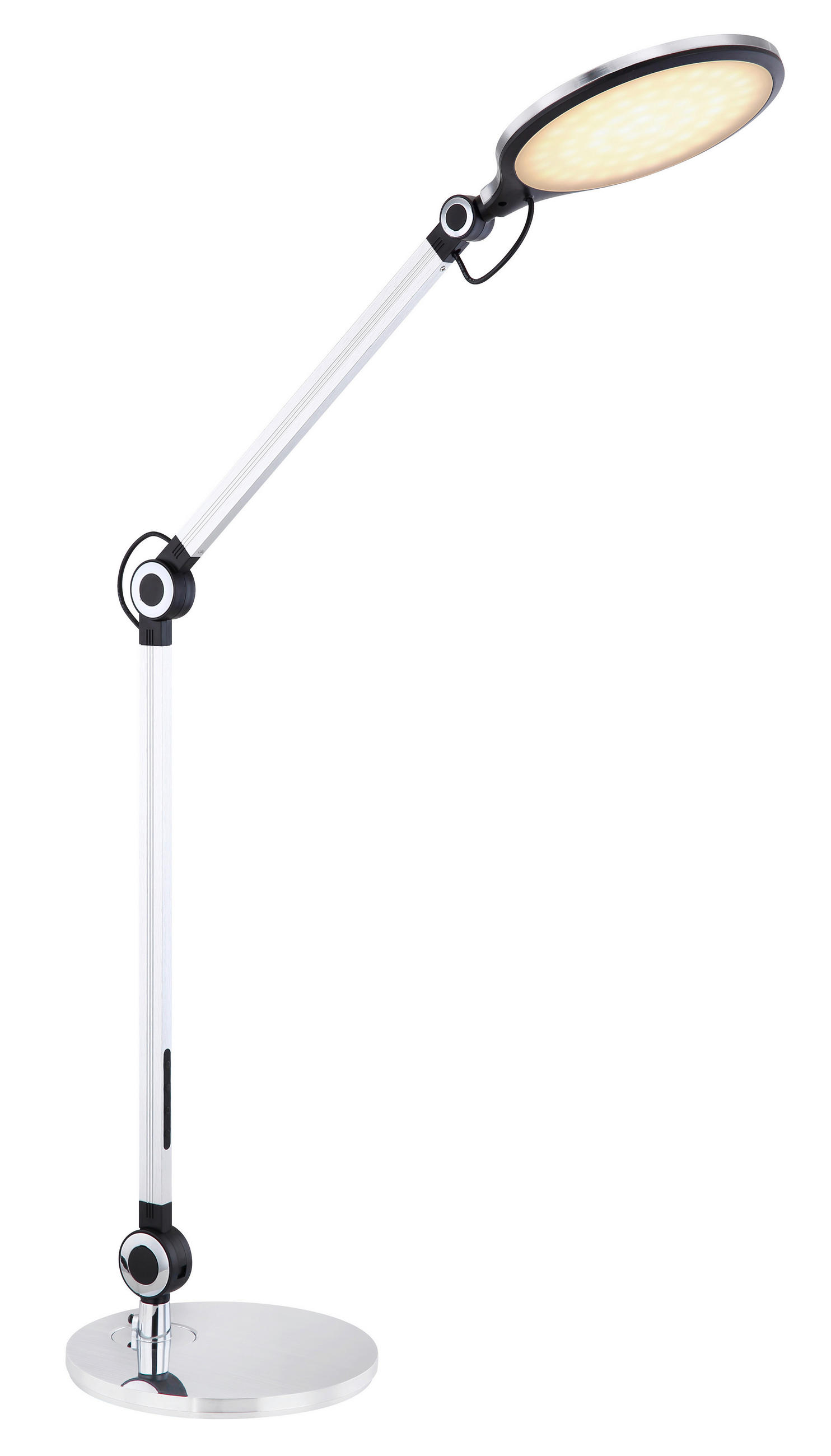 LED-SCHREIBTISCHLEUCHTE - Silberfarben, Design, Kunststoff/Metall (55,7/20/103,5cm) - Globo