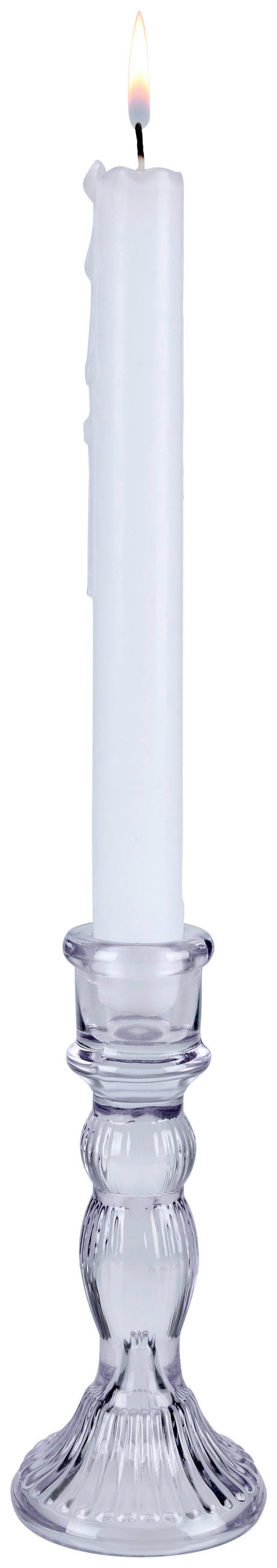STOJAN NA SVIEČKU  sklo - sivá, Design, sklo (8/15,5cm) - Ambia Home