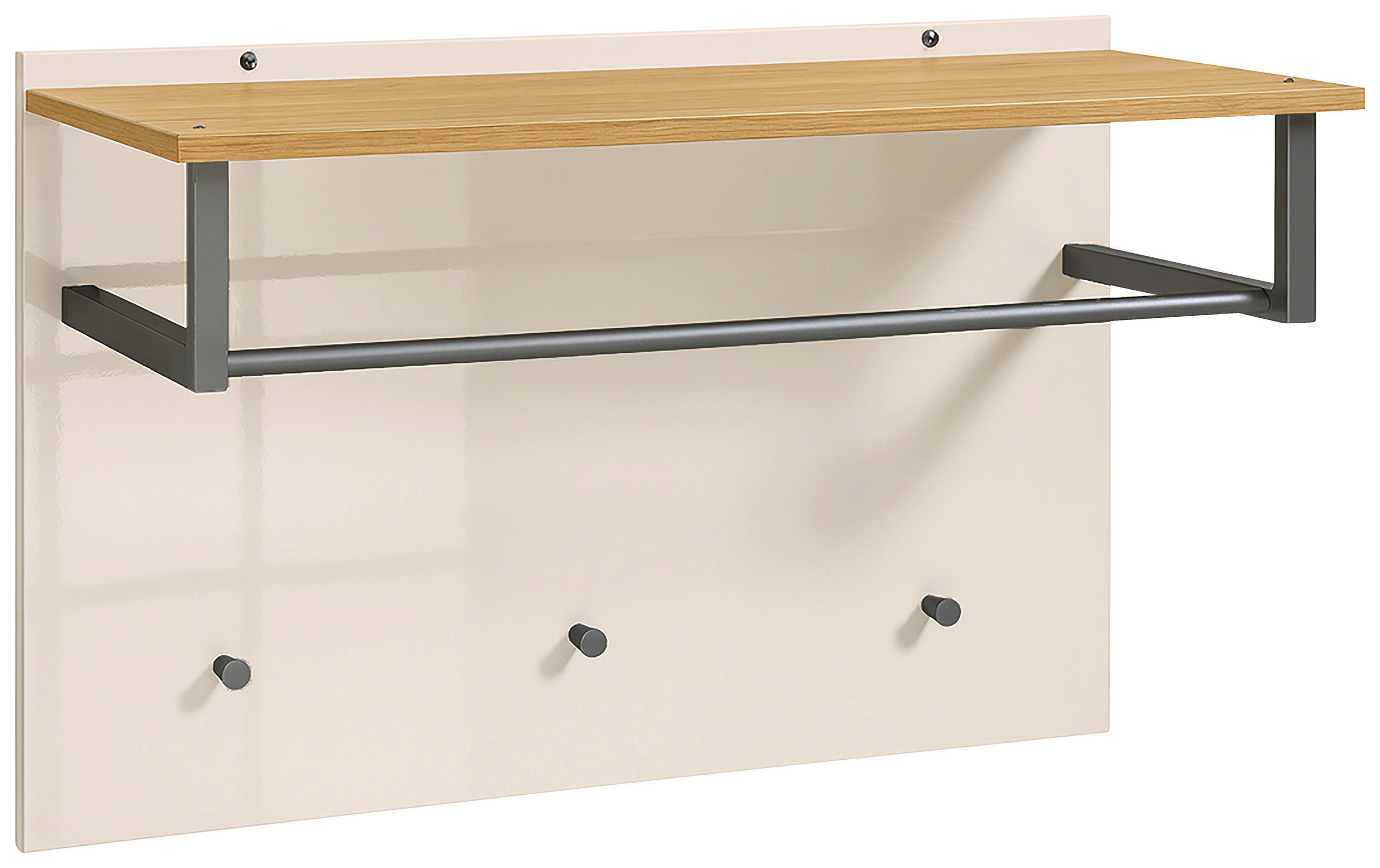 GARDEROBNI PANEL  boje hrasta, kašmir   drvni materijal  - kašmir/boje hrasta, Design, drvni materijal (82,3/68,3/35,2cm) - Carryhome