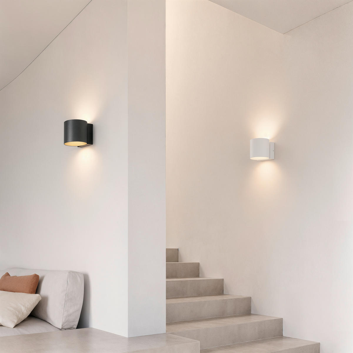 LED-WANDLEUCHTE Musterring 15/10 cm   - Silberfarben/Weiß, KONVENTIONELL, Metall (15/10cm) - Musterring