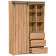 HIGHBOARD in 120/182/43 cm - Eichefarben/Schwarz, LIFESTYLE, Holzwerkstoff/Kunststoff (120/182/43cm) - Landscape