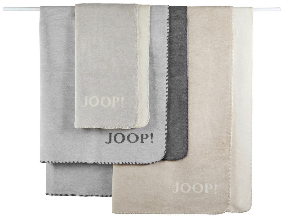 WOHNDECKE MELANGE DOUBLEFACE 150/200 cm  - Schieferfarben/Hellgrau, Design, Textil (150/200cm) - Joop!