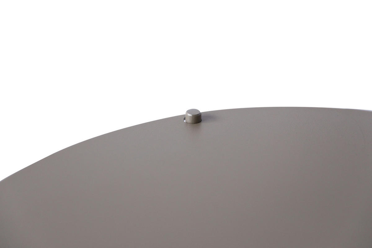 BEISTELLTISCH 49/49/49 cm Taupe rund  - Taupe/Anthrazit, Design, Metall (49/49/49cm) - Xora