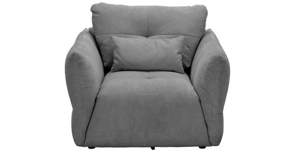 SESSEL in Webstoff Dunkelgrau  - Dunkelgrau/Schwarz, KONVENTIONELL, Textil/Metall (112/88/120cm) - Carryhome