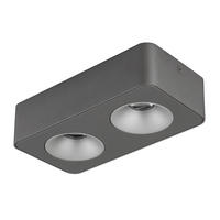 LED-SPOTLIGHT HANGARAU 22,4/11.7/5,5 cm   - klar/mörkgrå, Design, metall/plast (22,4/11.7/5,5cm) - Globo