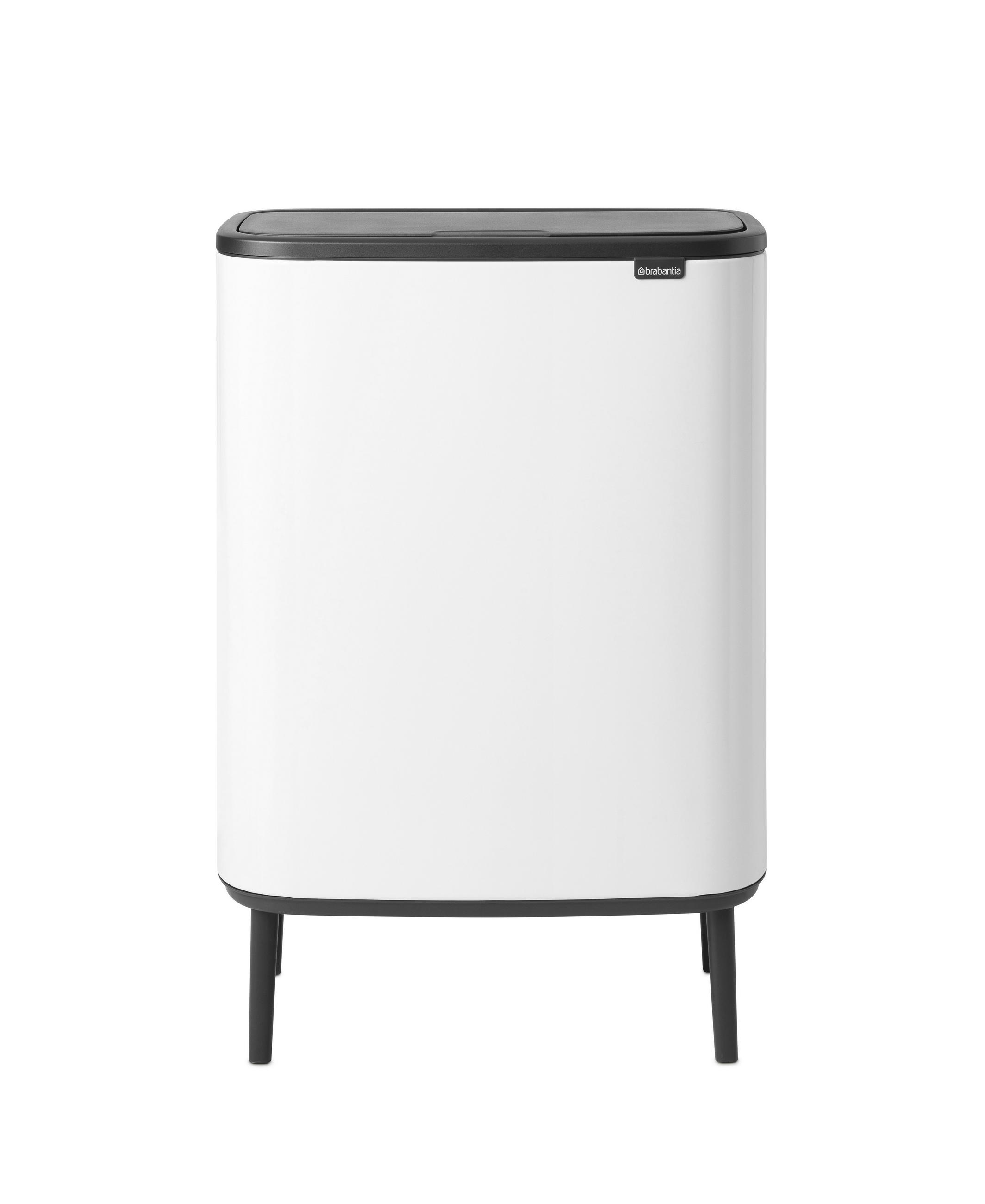 SZEMETESVÖDÖR  - fekete/fehér, Basics, műanyag/fém (2×30Ll) - Brabantia