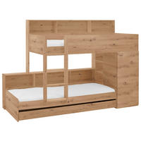 POSCHODOVÁ POSTEĽ 90/200 cm,  - hnedá, Design, kompozitné drevo (90/200cm) - Xora